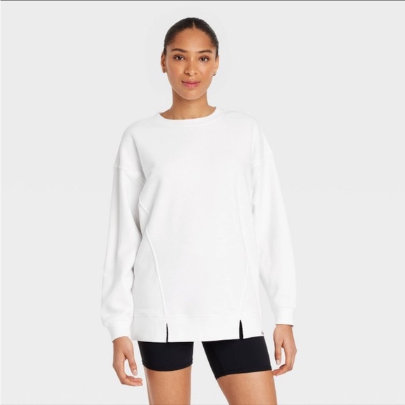 JoyLab Tops - White Crewneck Sweatshirt